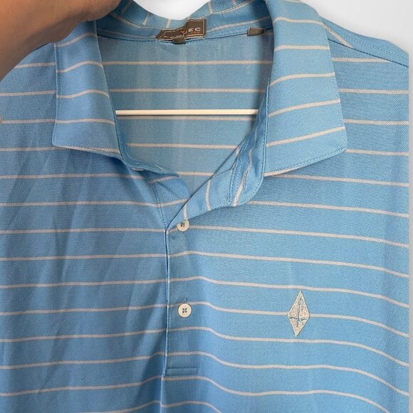 Fennec Golf Polo Blue With Grey Stripes Size 2XL - Picture 5 of 7